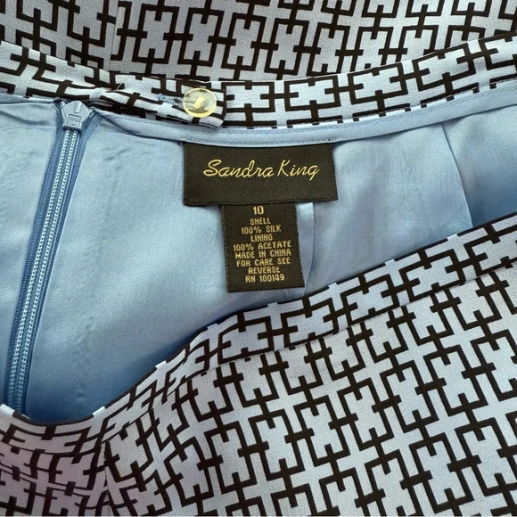 Sandra King Silk Skirt Size 10 EUC Career - Picture 3 of 4